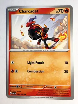 Pokemon Charcadet Basic Fire Type TCG Lot 9 Common Regular Cards NM - Image 3