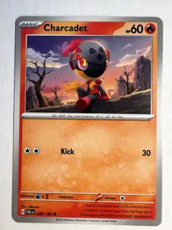 Pokemon Charcadet Basic Fire Type TCG Lot 9 Common Regular Cards NM - Image 4