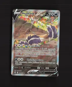 Skuntank V 181/195 Silver Tempest Full Art Ultra Rare Holo Pokemon Card NM - Image 1