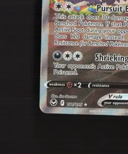 Skuntank V 181/195 Silver Tempest Full Art Ultra Rare Holo Pokemon Card NM - Image 5