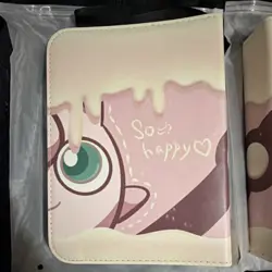 Jigglypuff Pink 3-Ring 4-Pocket Card Binder w Zipper Flexible Cover Holds 220 - Image 2