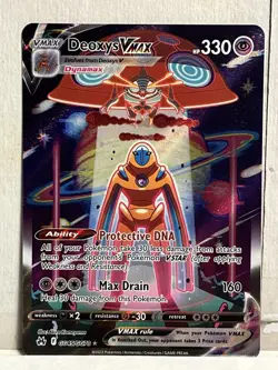 Pokemon Deoxys VMAX Ultra Rare TCG Card Crown Zenith: Galarian Gallery GG45/GG70 - Image 1