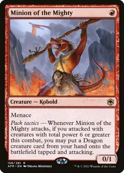MTG Minion of the Mighty Stamped ** Forgotten Realms Promos ** English (NM) - Image 1