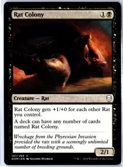 MAGIC TG: Dominaria #101 Rat Colony- Common.M2A - Image 1