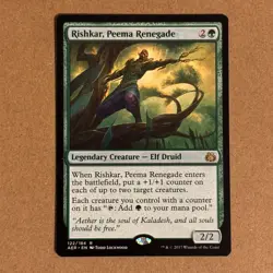 B3G3 ~ MTG ~ Rishkar, Peema Renegade ~ AER Aether Revolt ~ #122 Rare ~ LP - Image 1
