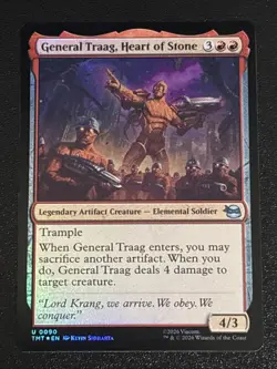 MTG Teenage Mutant Ninja Turtles General Traag, Heart of Stone Foil 0090 NM - Image 1