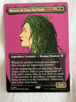 MTG Magic Meren of Clan Nel Toth Commander Masters Borderless Rare Legendary - Image 1
