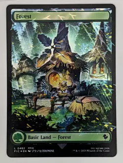 (Foil) Forest (Chocobo Track Foil) (482) Commander: FINAL FANTASY Mtg NM - Image 1