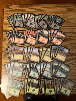 Mtg Odyssey Basic Land Lot x80 Magic the Gathering Odyssey Land 4x Each Art MP - Image 1