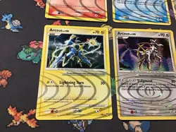 6x Arceus Pokemon TCG Holo Rare Arceus AR3,AR4,AR5,AR6,AR7, DP50 Pokemon Cards - Image 5