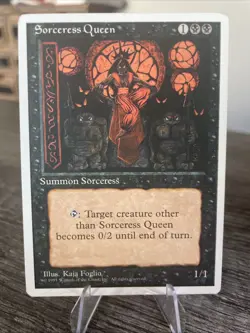 Magic The Gathering - Sorceress Queen - 1995 4th Edition - Image 1
