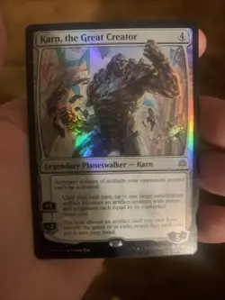 MTG Magic the Gathering Karn, the Great Creator (1/330) War of the Spark LP FOIL - Image 1