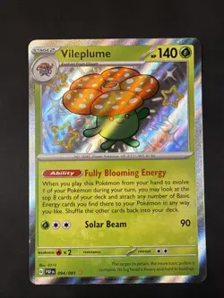 2024 Pokemon Scarlet Violet Paldean Fates Vileplume SH Shiny Holo #94/91 - Image 1