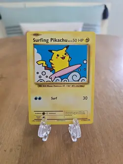 Pokemon TCG XY Evolutions Surfing Pikachu - 111/108 - Secret Rare Black STAR - Image 1