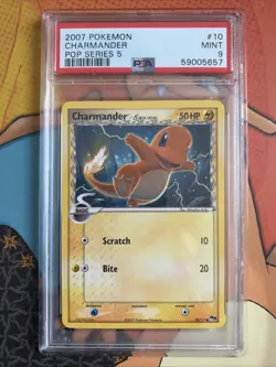 2007 Pokemon Charmander Pop Series 5 10/17 PSA 9 MINT - Image 1
