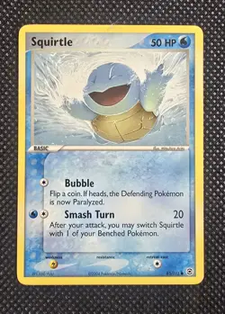 Pokemon Squirtle TCG EX FireRed & LeafGreen Card 83/112 Regular Common - Image 1