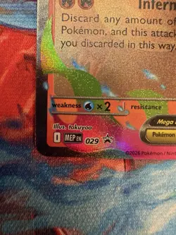 Pokemon: Mega Charizard X ex 029 Black Star Promo Full Art Holo - Image 4