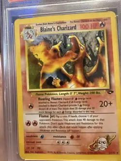 PSA 2 2000 Gym Challenge Blaine's Charizard 2/132 Holo Foil Pokemon Unlimited - Image 3