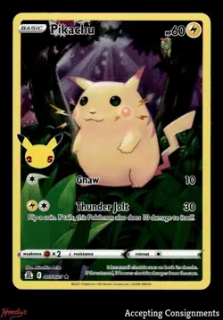 2021 Pokemon Celebrations #005 Pikachu HOLO RARE - Image 1