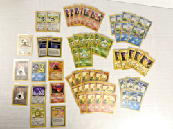 AMAZING Pokemon Base Set Lot Pikachu, Squirtle, Charmander 1st Editions - Image 1