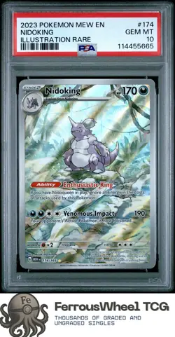 Nidoking #174 - 2023 Pokemon Mew En-151 - PSA 10 - Image 1