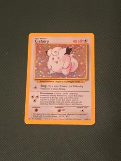 Clefairy Holo Rare 5/102 1999 Base Set Pokemon WOTC English LP - Image 1