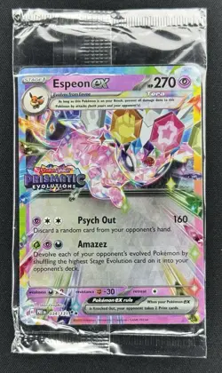 Pokemon TCG Espeon EX 034/131 Prismatic Evolutions Promo Stamped & Sealed - Image 1