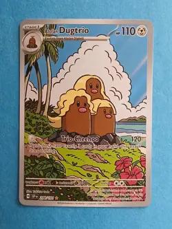 Pokemon Scarlet & Violet Surging Sparks Alolan Dugtrio 208/191 Illustration Rare - Image 1