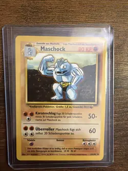 Pokemon Machoke (Maschock) 34/102 – Base Set German NM WOTC TCG - Image 1