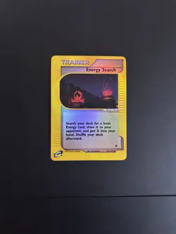 RARE Pokemon Energy Search 153/165 Reverse Holo Expedition 2002 WOTC Trainer - Image 1