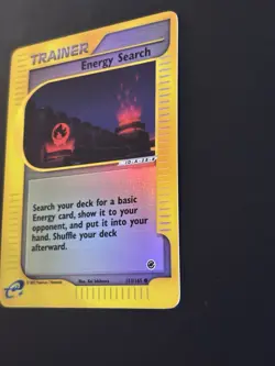RARE Pokemon Energy Search 153/165 Reverse Holo Expedition 2002 WOTC Trainer - Image 3