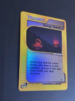 RARE Pokemon Energy Search 153/165 Reverse Holo Expedition 2002 WOTC Trainer - Image 4