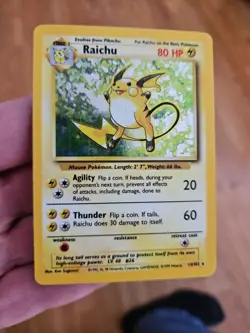 Raichu 014/102 Base Set Holo Pokemon MP - Image 1