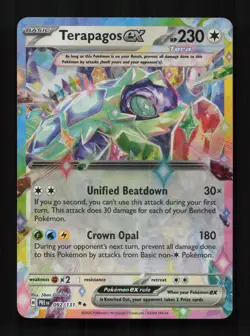 Terapagos ex 092/131 Double Rare Prismatic Evolutions Pokemon Near Mint - Image 1