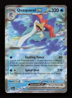 Quaquaval ex 052/193 Double Rare Paldea Evolved Pokemon Near Mint - Image 1