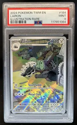 2024 Pokemon Twilight Masquerade Lairon #184/167 PSA 9 - Image 1