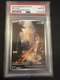 2024 POKEMON TEF EN-TEMPORAL FORCES ILLUSTRATION RARE #179 MELTAN PSA 10 - Image 1