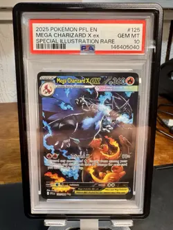 2025 POKEMON PHANTASMAL FLAMES SPECIAL ILLUSTRATION MEGA CHARIZARD X EX PSA 10 - Image 1
