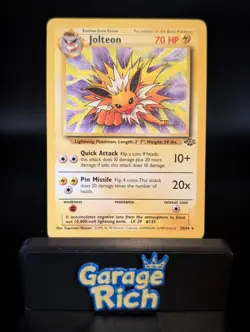 Jolteon Non Holo 20/64 - LP - Jungle Unlimited Pokemon TCG Vintage WOTC 1999 - Image 1