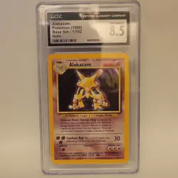 The Pokemon Company Alakazam 1999 Base Set 1/102 Holo Rare CGC 8.5 English - Image 1