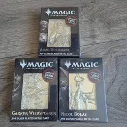 Magic the Gathering Limited Silver Plated Ingot x3 Goldmane Bolas Wildspeaker - Image 1
