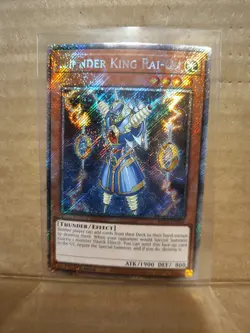 Yugioh/ Thunder King Rai-Oh/ Platinum Secret Rare/ RA03/ 1st Edition - Image 1