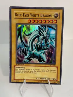 Yugioh - Blue-Eyes White Dragon SKE-001 Super Rare 1st Edition - HP/MP - Image 1