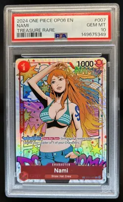 2023 One Piece Wings Of Captain Nami Treasure Rare #ST01-007 PSA 10 GEM MINT - Image 1