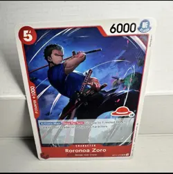 Roronoa Zoro OP11-016, UC, RED STRAW HAT LOGO 19, One Piece card, Akanegumo, ENG - Image 1