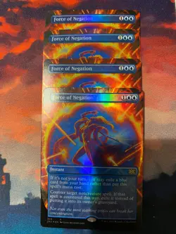 MTG Double Masters 2022 Force of Negation Borderless Foil x 4 - Image 1