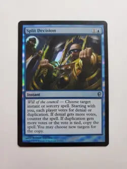 MTG Magic FOIL Split Decision Conspiracy NM - Image 1