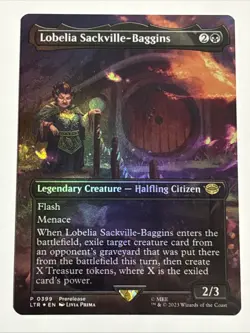 MTG Lord of the Rings Lobelia Sackville-Baggins Borderless Foil 0399 NM Rare - Image 1