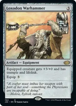 NM Loxodon Warhammer, MTG, Jumpstart 2022, Magic the Gathering, 784 - Image 1