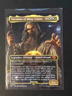 MTG Saruman of Many Colors LTR Mythic Rare M 0412 Borderless - Image 1